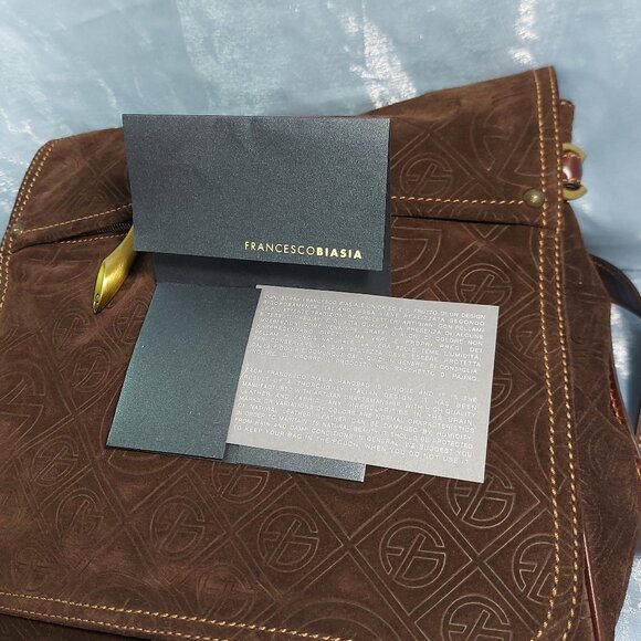 Leather Shoulder Bag by Francesco Biasia of Italy Brand New - Picture 7 of 16